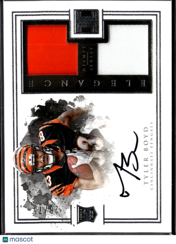 2016 Panini Impeccable Elegance Tyler Boyd #165 /7 Helmet 2..5 Jersey