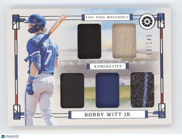 2024 Panini Boys of Summer Baseball Five Tool Materials Bobby Witt Jr. #FT-BWJ /149