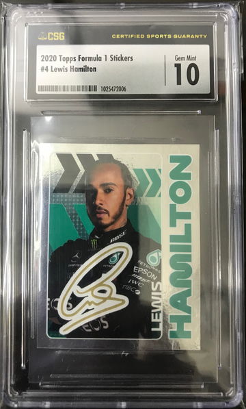 2020 Topps Formula 1 F1 #4 Lewis Hamilton stickers csg10