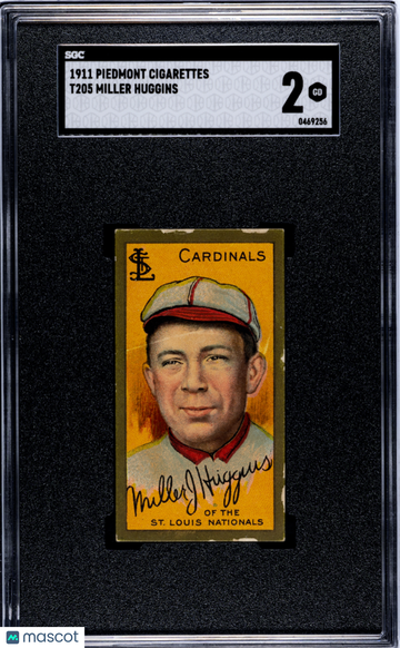 1911 Piedmont Cigarettes (T205) Miller Huggins SGC 2