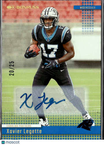 Xavier Legette 2024 Panini Donruss Football Auto /25 Carolina Panthers