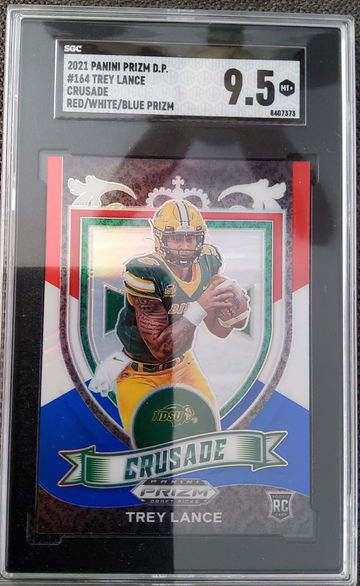 2021 Panini Prizm DP #164 Trey Lance Crusade SGC 9.5