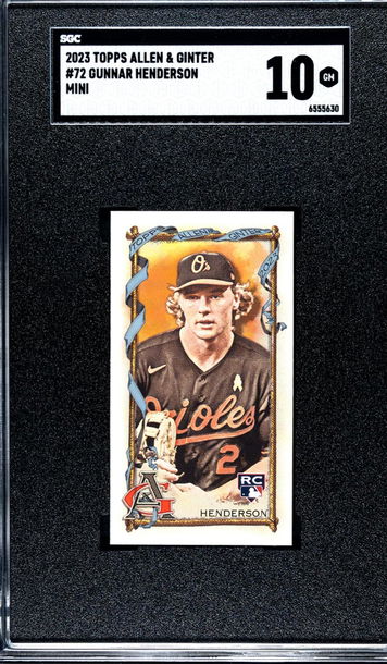 2023 Topps Allen & Ginter #72 Gunnar Henderson Mini SGC 10