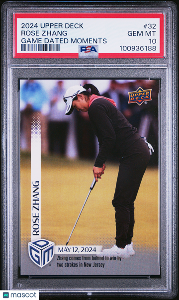 2024 Upper Deck Game Dated Moments Rose Zhang #32 PSA 10