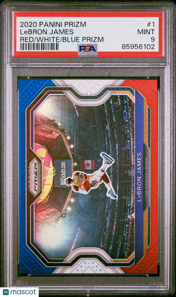 2020 Panini Prizm LeBron James #1 Red White Blue Prizm PSA 9