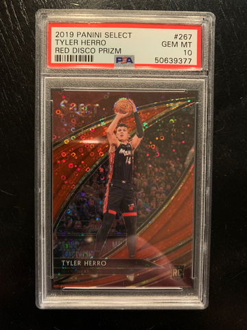 2019 Select Courtside Red Disco Tyler Herro /49 PSA 10