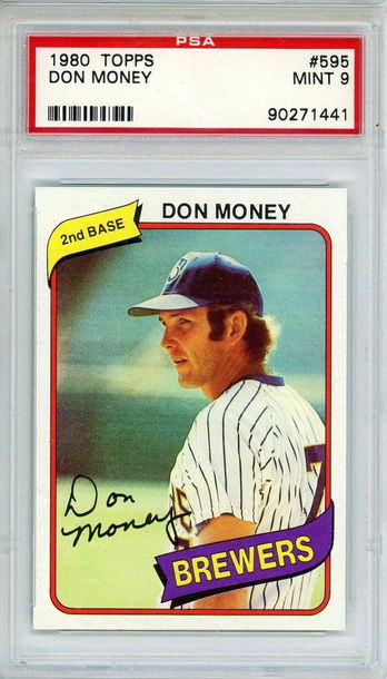 1980 Topps Don Money #595 PSA 9 P1303