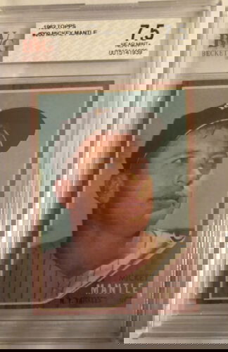 1962 Topps #200 Mickey Mantle BVG 7.5 Nr Mt plus HOF