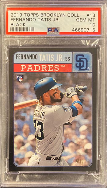 2019 Topps Brooklyn Fernando Tatis RC - Rare Black Border Limited to75