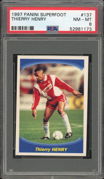 1997 Panini Superfoot Thierry Henry PSA 8 #137