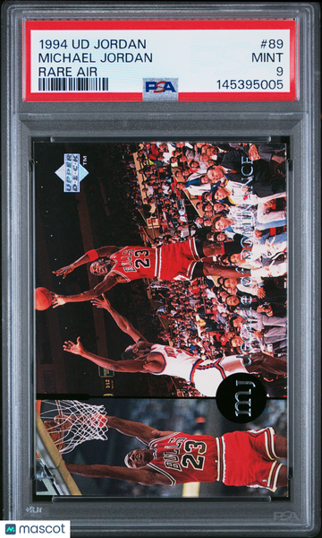 1994 Upper Deck MJ Rare Air Michael Jordan (Menendez Bros. in background) #89 PSA 9
