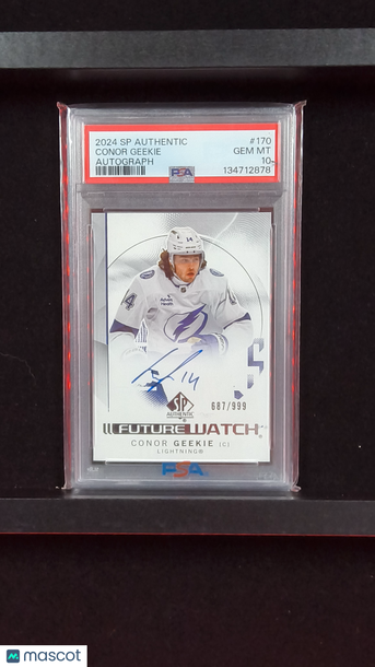2024 Upper Deck SP Authentic Conor Geekie #170 Autograph /999 PSA 10