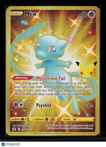 2021 Celebrations Mew Gold Rare UR #25/25