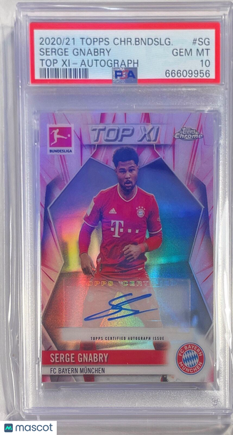 2020 Topps Chrome Bundesliga Top XI Serge Gnabry #SG Autograph PSA 10