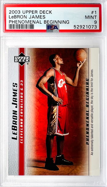 ⭐️ 2003 LEBRON JAMES UPPER DECK #1 PSA 9 RC 🔥📈 