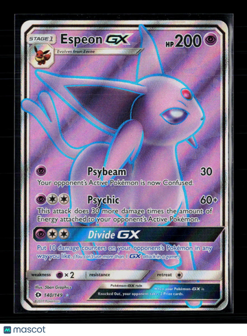 2017 Sun & Moon Espeon GX Holo Ultra Rare FA #140/149