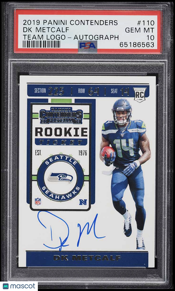2019 Panini Contenders Dk Metcalf #110 Autograph AUTOGRAPH PSA 10