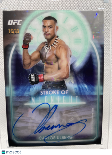 2024 Topps Midnight UFC Carlos Ulberg STROKE OF MIDNIGHT /99