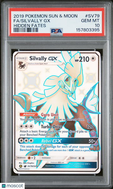 2019 Pokemon Sun & Moon Hidden Fates Silvally GX Fa Hidden Fates PSA 10 #SV79