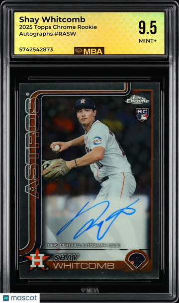2025 Topps Chrome Rookie Autographs Shay Whitcomb #RASW MBA 9.5