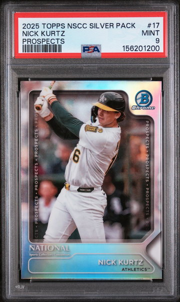 2025 Bowman Chrome National Convention Prospects Nick Kurtz #TP17 PSA 9