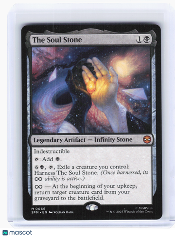 Marvel's Spider-Man The Soul Stone Nonfoil Mythic Rare Legendary Artifact Indestructible Infinity Stone #0066