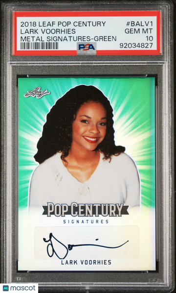2018 Leaf Pop Century Metal Signatures Lark Voorhies #BALV1 PSA 10