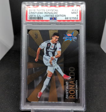 2018 Topps Crystal UEFA Champions LIMITED EDITION #LE2 Cristiano Ronaldo PSA 9