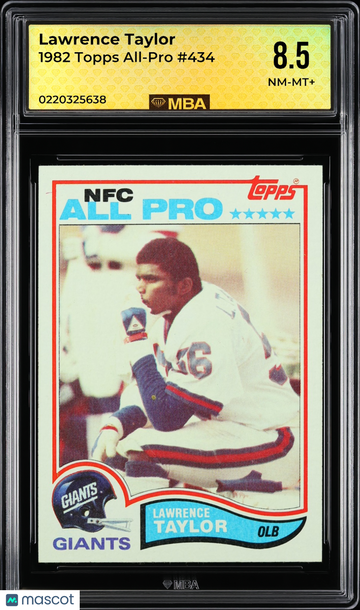 1982 Topps Lawrence Taylor #434 All-Pro MBA 8.5