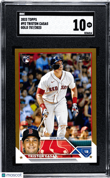 2023 Topps Triston Casas #92 Gold SGC 10