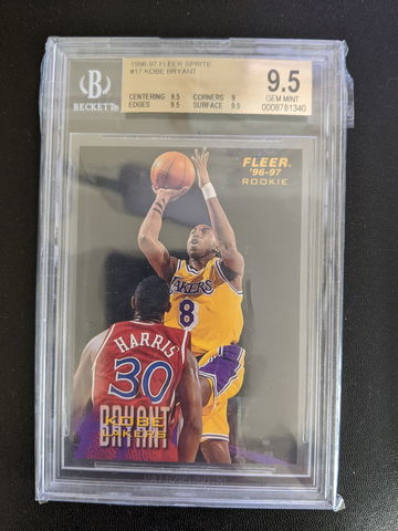 1996 Fleer Sprite #17  KOBE BRYANT BGS 9.5