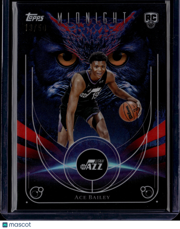 2025 Topps Midnight Night Owls Ace Bailey #NO-20 /50 Parallel/Variety Insert RC