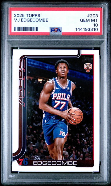 2025 Topps Vj Edgecombe #203 PSA 10