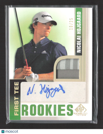 2021 Upper Deck SP Game Used Golf Nicolai Hojgaard #67 /25 Authentic Autograph Memorabilia