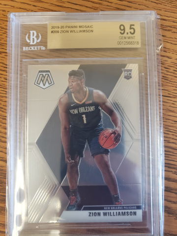 2019-20 Mosaic Zion Williamson RC BGS 9.5 