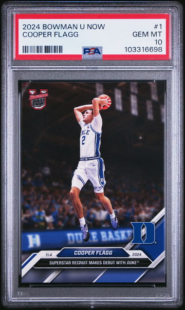 2024-25 BOWMAN U NOW COOPER FLAGG #1 RC ROOKIE PSA 10
