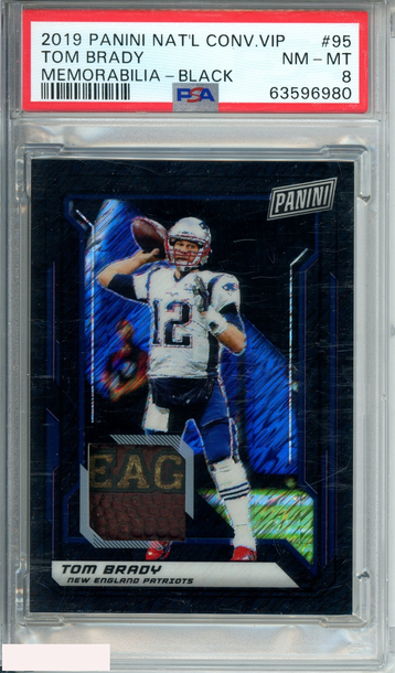2019 NATIONAL CONVENTION VIP TOM BRADY#95 MEM-BLACK 2 OF 10 POP 1! PSA 8 NM MT