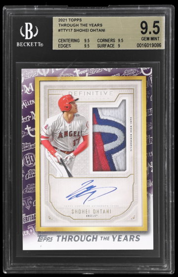 2021 Topps Shohei Ohtani Through The Years BGS 9.5