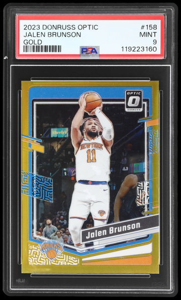 2023 Donruss Optic Jalen Brunson Gold PSA 9