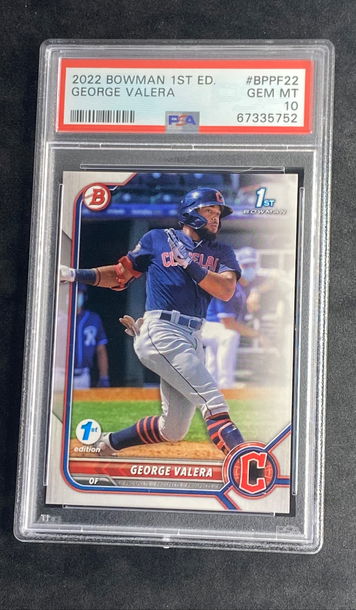 2022 Bowman 1st Edition George Valera PSA 10