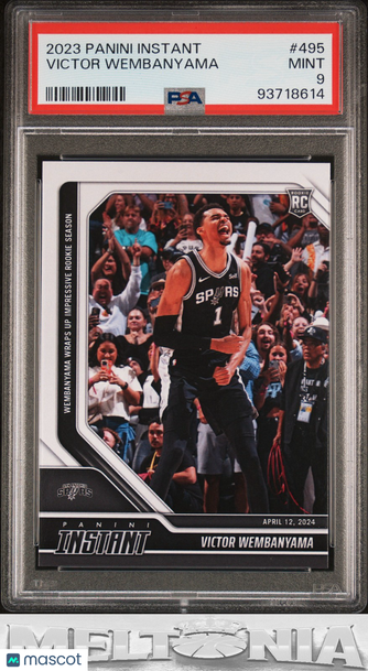 2023-24 Panini Instant NBA Victor Wembanyama #495 RC PSA 9