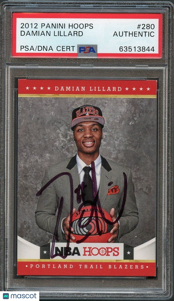 2012 Panini Hoops Damian Lillard #280 PSA A Auto A
