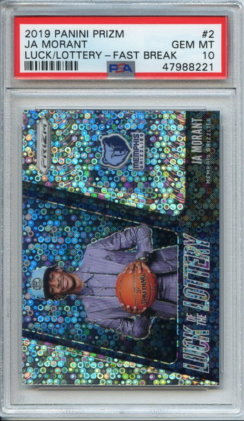Ja Morant Luck Of Lottery Fast Break PSA 10