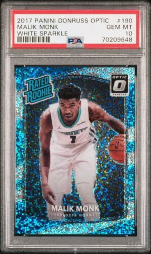 2017 Donruss Optic - Malik Monk - WHITE SPARKLE SSP Rookie PSA 10 Pop 2 