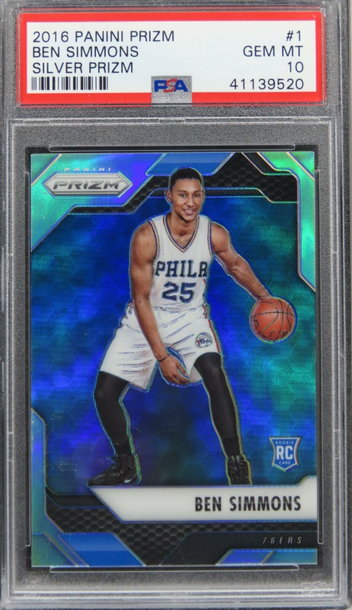 2016 Panini Prizm Ben Simmons SILVER PRIZM ROOKIE RC #1 PSA 10 GEM MINT