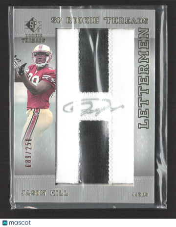 2007 Upper Deck SP Rookie Threads Lettermen Jason Hill #152 /250 Lettermen Manufactured Patch