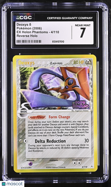 2006 Pokemon EX Holon Phantoms Deoxys δ Reverse Holo CGC 7 #4/110
