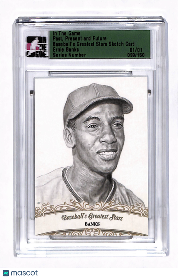 2014 In The Game Past, Ernie Banks Sketch Card