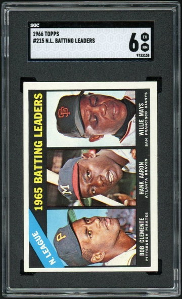 1966 Topps #215 Batting Leaders SGC 6
