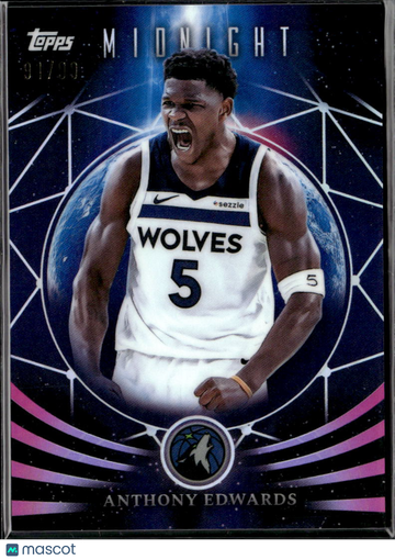 Anthony Edwards 2025 Topps Midnight Moonfall Minnesota Timberwolves